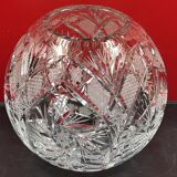 18cm cut crystal ball vase