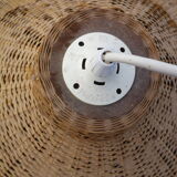 Rattan pendant light with socket