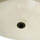 Antique wooden bathroom cabinet with painted finish and white marble.