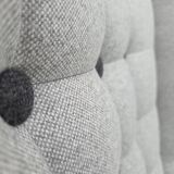 1960s, Danish "Teddy chair" with stool, reupholstered, wool, teak wood.