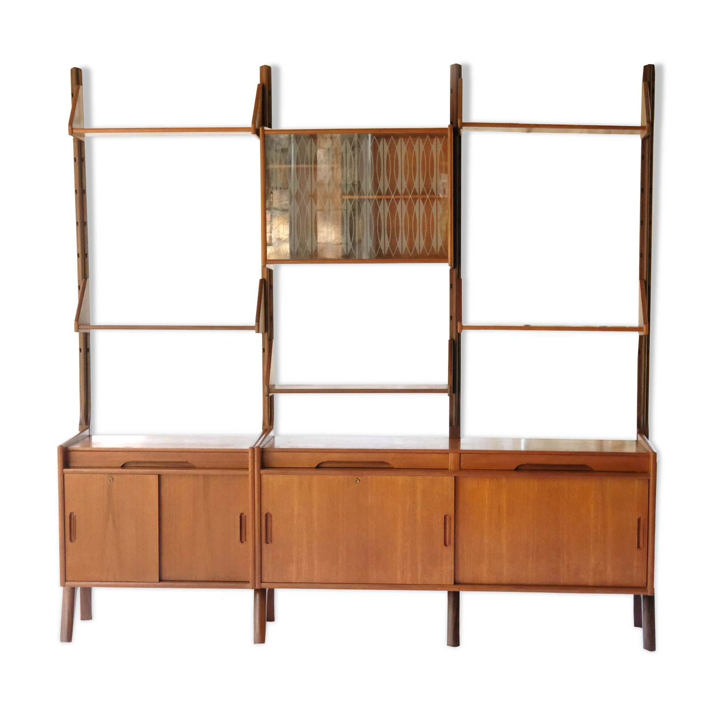 Wall unit, 3 Modules, System 'Libra' by Karl Edvard Korseth for Aandal Mobler, Norway 1960's