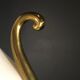 Venini Primavera in Murano, white opaline glass with gilded handles, bronze base.