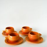 Pair of stoneware lunch plates, Made in France, 1970