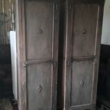 2 vintage cabinets 1 door