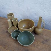 Mid-century Scandinavian set of 8 vases and bowls Rörstrand Ritzi Gunnar Nylund