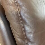 Canapé 2 places g. thams vintage rétro danois du milieu du siècle en cuir de coco des années 60