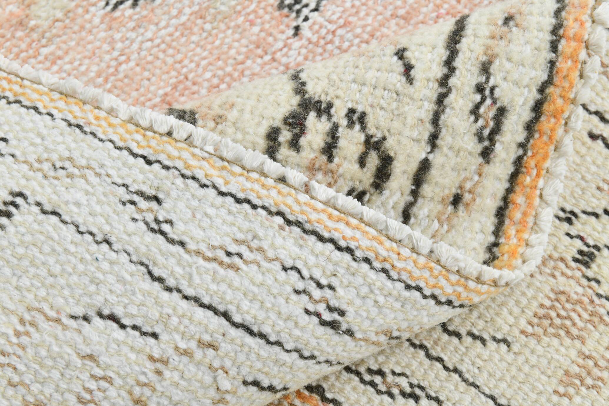 6x9 Turkish Apricot Oriental Vintage Rug, 180x289Cm