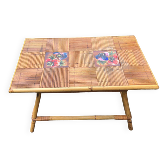 Rattan coffee table