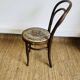 Pair of vintage bistro chairs – bentwood – floral upholstered seat