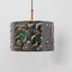 Brutalist copper pendant lamp from Boréns, 1970s