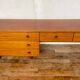 Enfilade teak tv cabinet chest of drawers 6 drawers year 1960 - width 154 cm