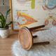 Old farm stool, tripod wooden countryside - vintage