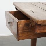 Square Antique Elm Dining Table