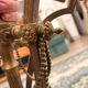 Lustre Bronze Ceiling Light Empire Return Egypt Ram 6 Lights Frosted Glass