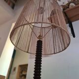 Floor lamp with press screw and jute