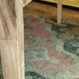 Farmhouse table in natural raw solid oak