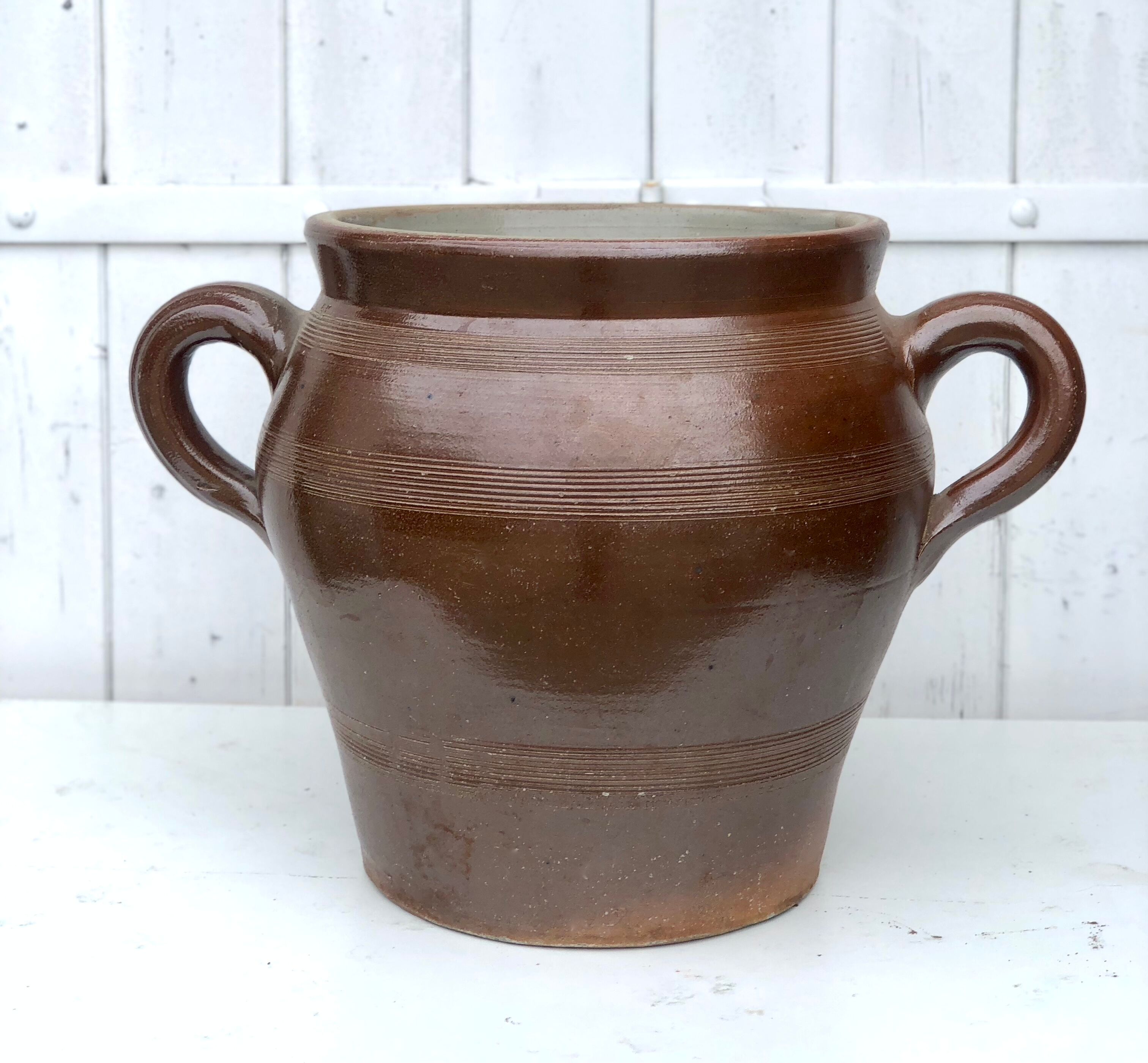 Glazed stoneware jar