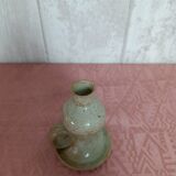 Glazed stoneware candlestick