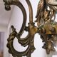 Art Deco iridescent glass and cast iron birds wall lamp 1940s