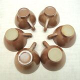 Set 6 cups or sandstone bowls