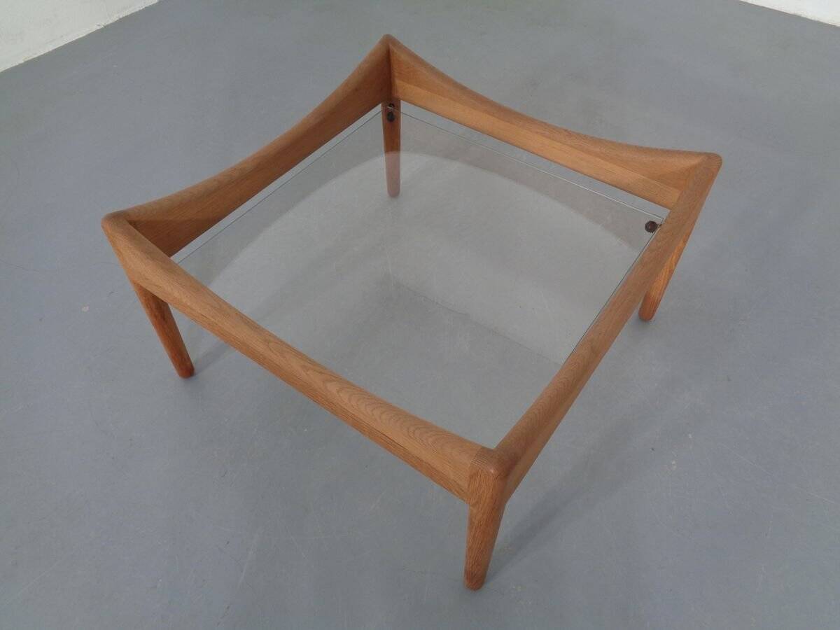 Modus Oak & Glass Table by Kristian Vedel for Soren Willadsen, 1963