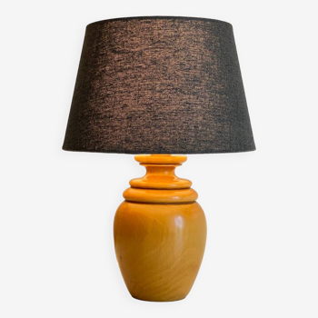 Vintage solid wood and fabric lamp