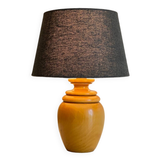 Vintage solid wood and fabric lamp