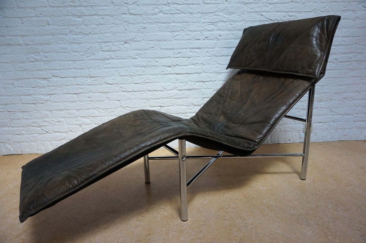 Swedish Leather Skye Lounge Chair by Tord Björklund for Ikea, 1970s