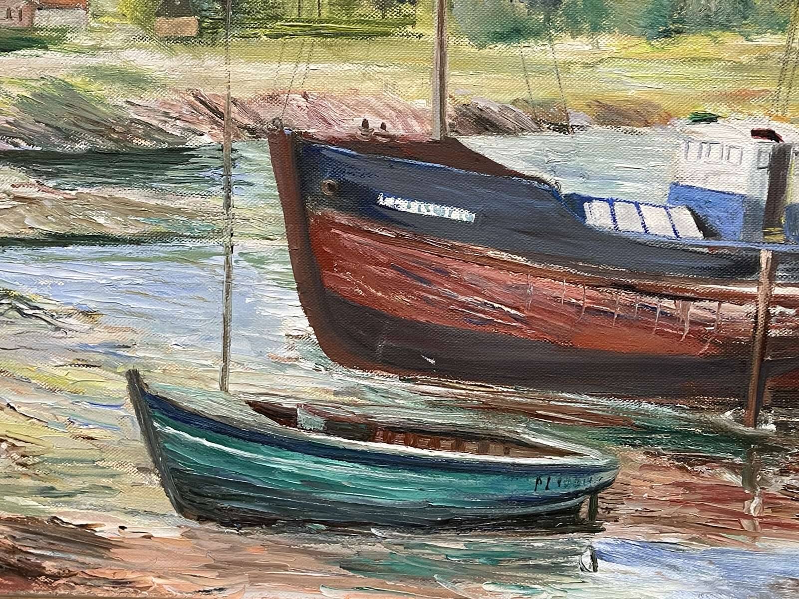 Huile sur toile signée FRAVAL LE DEMAZEL - Bord de Mer - Paimpol