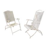 Fauteuils de jardin métal grillage