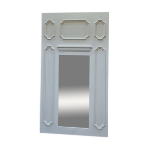 Miroir en sapin 1930 patin blanc