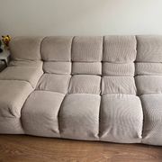 Tufty-Time sofa with chaise longue - beige