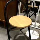 Wood and metal stool