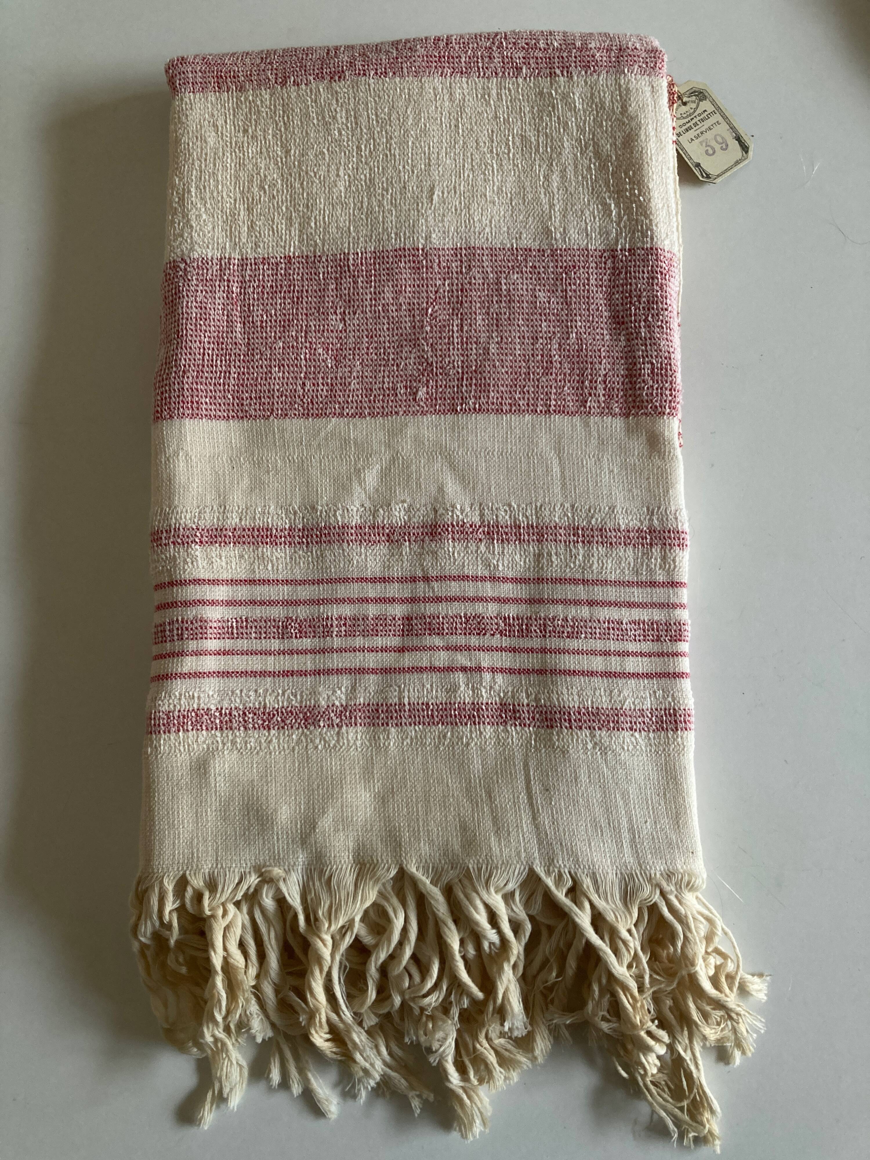 XXL terry bath towel counter bathroom linen Le Bon Marché 1930