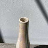 Iridescent white ceramic vase
