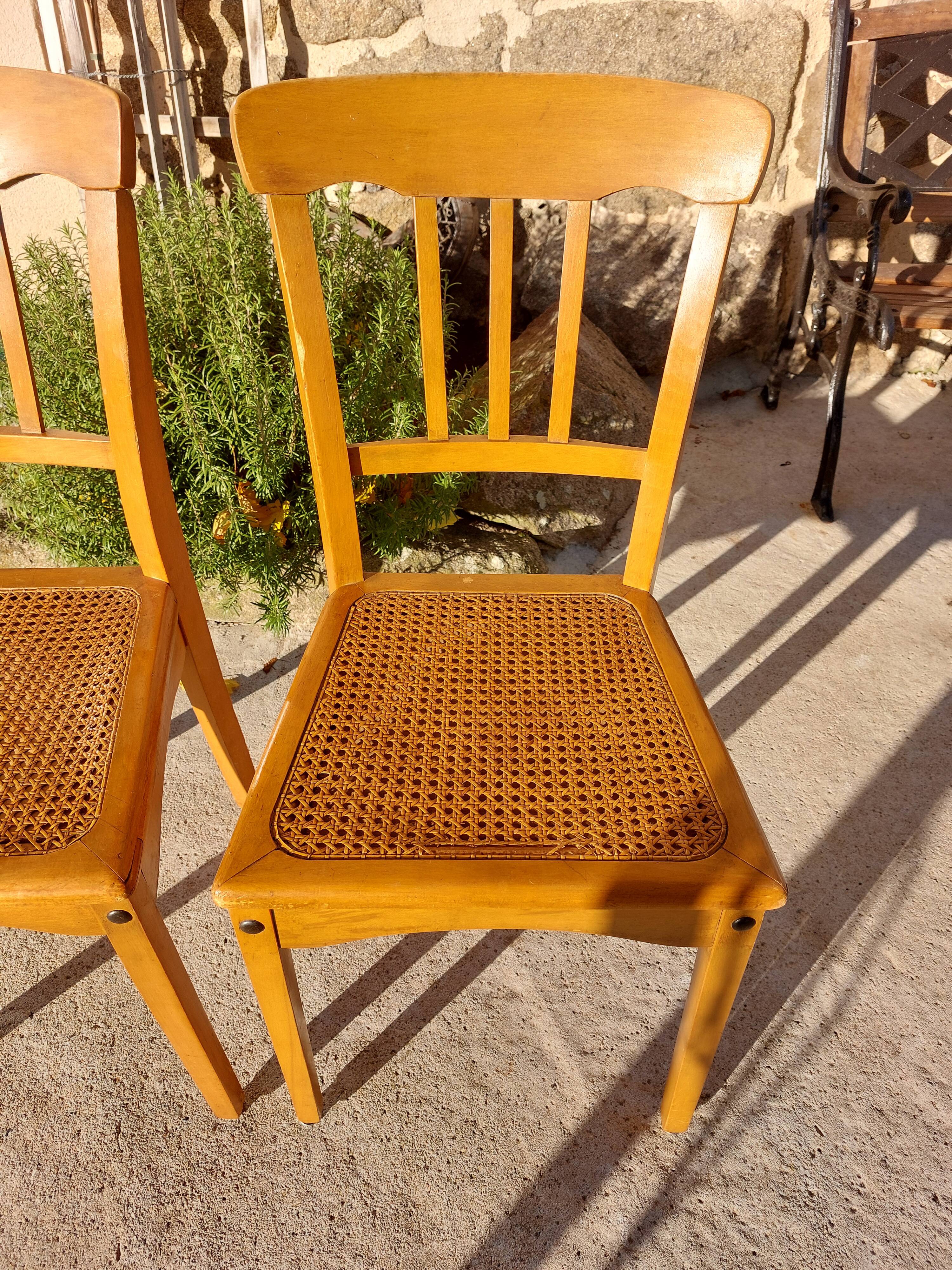 Stella chair pair, caned