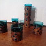 Copper and Glass Set by Nanny Still for Raak Amsterdam, 1970s, Set of 5