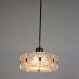 Lampe à Suspension Sculpturale Vintage en Verre par Kamenický Šenov, 1970s