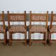 Set of 4 oak chairs, early 20th century monastic style.