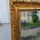 Grand golden mirror in louis xvi style