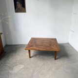 1940s inlaid oak coffee table