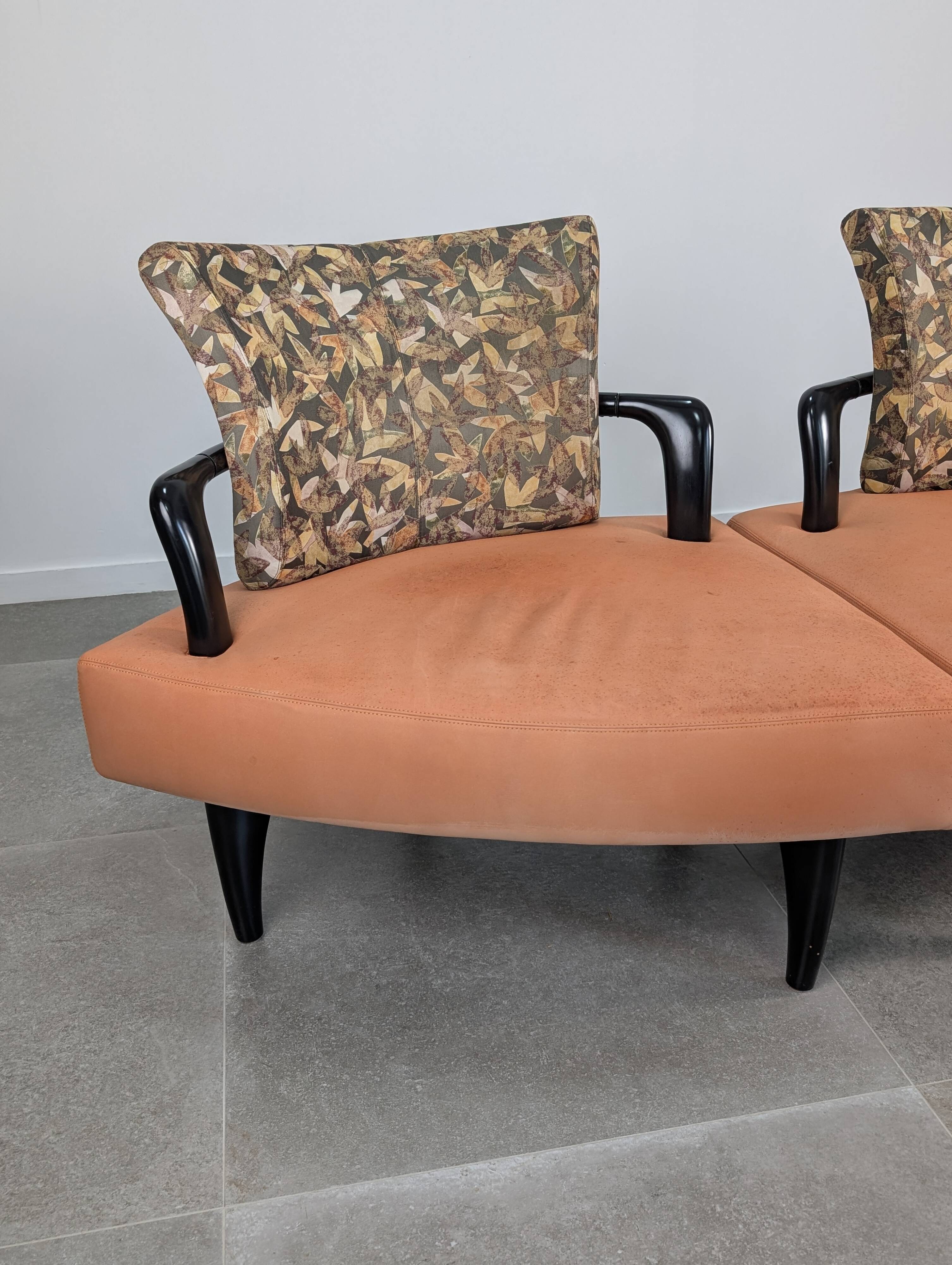 Pair of Esprit Modular Lounge Chairs by Brunati & Zerbaro, 1980s
