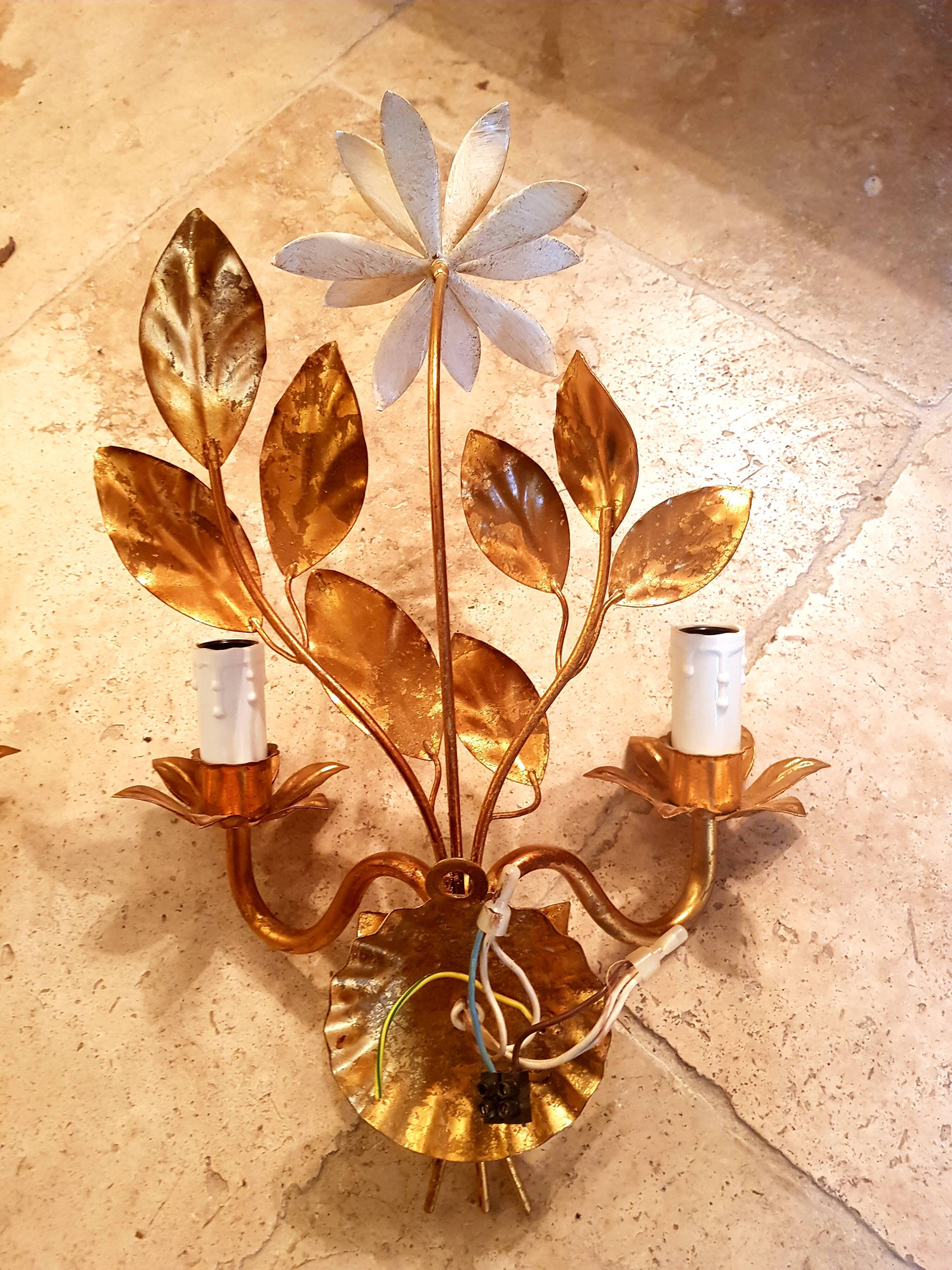 Pair of 70s wall sconces