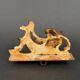 Set of three gilded wood consoles in Rococo style, late 19th century.