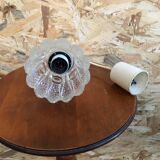 Old suspension glass molded shape flowers 70s vintage