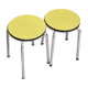 Pair of yellow Formica stools