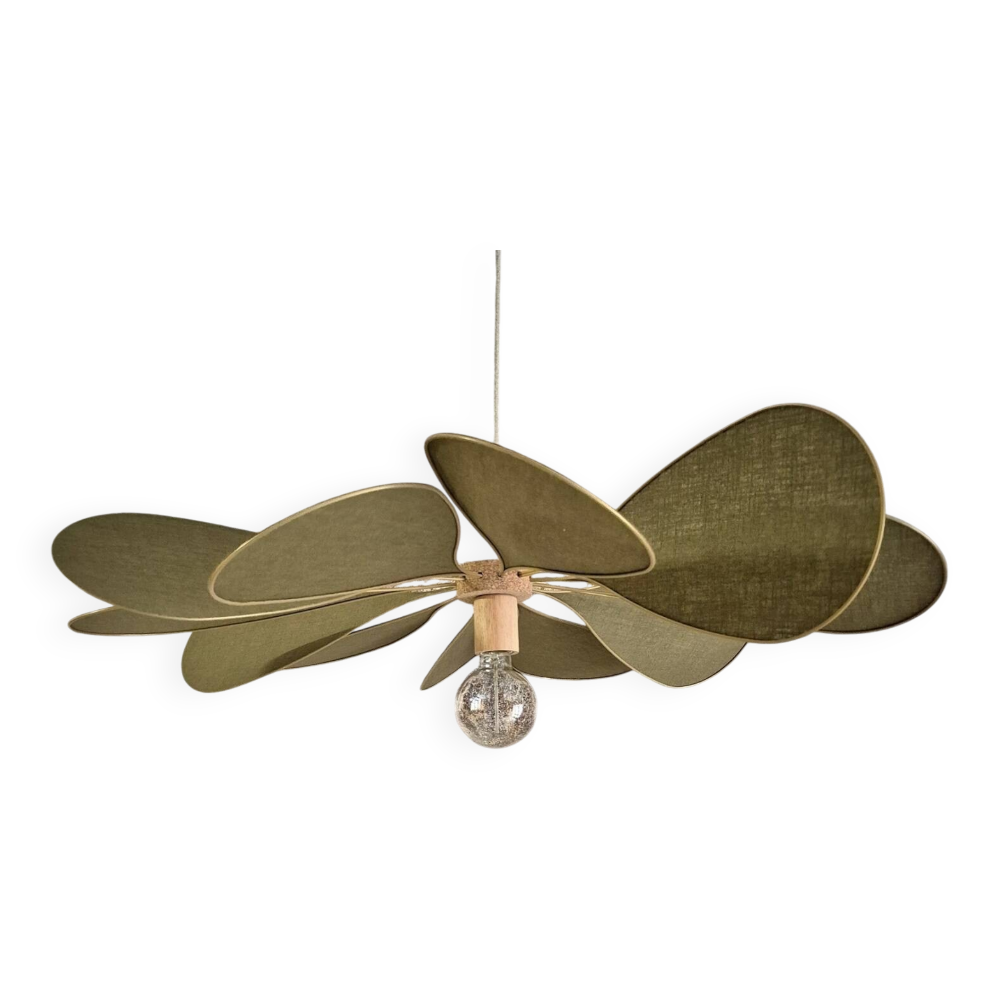 Aerial suspension, 12 metal and linen blades