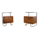 Mid-century nightstands Bauhaus from Mücke-Melder, 1930s, Czechoslovakia, set of 2