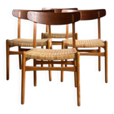 Set of 4 dining chairs CH23 by Hans J Wegner for Carl Hansen & Son