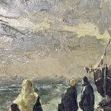 Fishing scene canvas